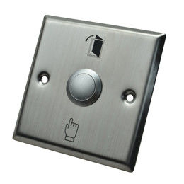 Mortise Mounted SPDT Push To Exit Button Metal Button 86 * 86mm Square Size