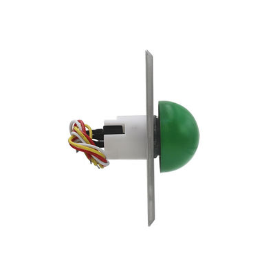 Heavy Duty Green Dome Exit Button , Square Size 3 * 3 Mushroom Push Button Switch
