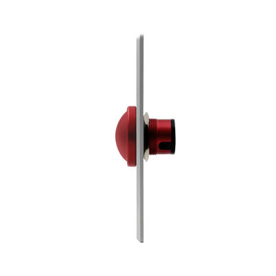 Mushroom Push Button with Metal Plate and Square ANSI Size