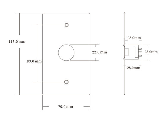 Stainless steel Push To Release Button Customised Sign Super Contact Area